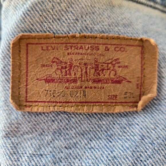 Vintage 80s Levi's Denim Trucker Jeans Jacket 50L - Picture 8 of 12